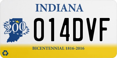 IN license plate 014DVF