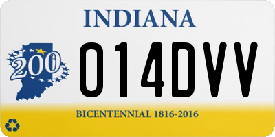 IN license plate 014DVV