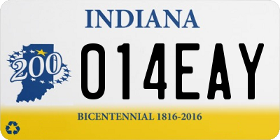 IN license plate 014EAY