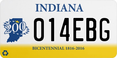 IN license plate 014EBG
