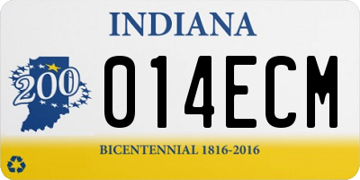 IN license plate 014ECM