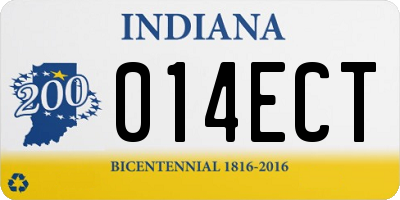 IN license plate 014ECT