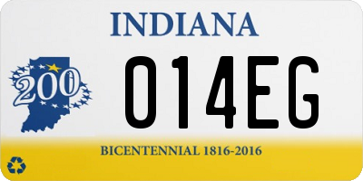 IN license plate 014EG