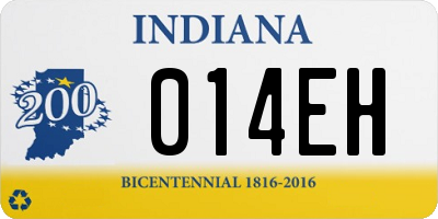 IN license plate 014EH