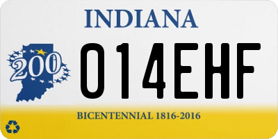 IN license plate 014EHF