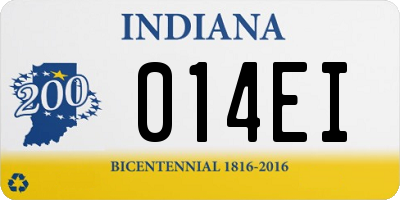 IN license plate 014EI