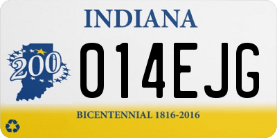 IN license plate 014EJG