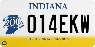 IN license plate 014EKW