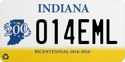 IN license plate 014EML