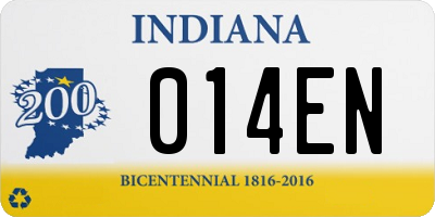 IN license plate 014EN