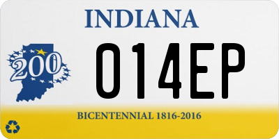 IN license plate 014EP