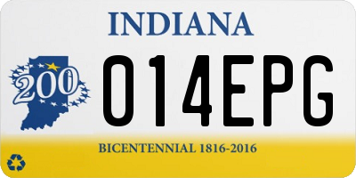 IN license plate 014EPG