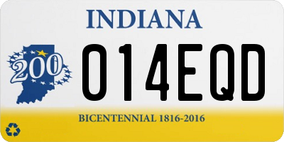 IN license plate 014EQD