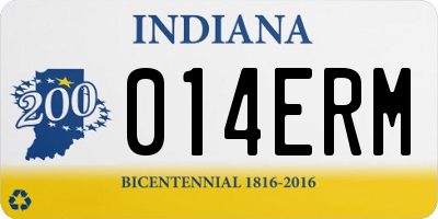 IN license plate 014ERM