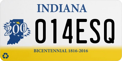 IN license plate 014ESQ