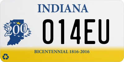 IN license plate 014EU