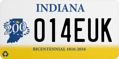 IN license plate 014EUK