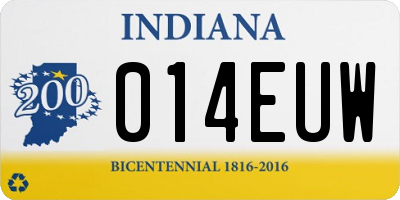 IN license plate 014EUW