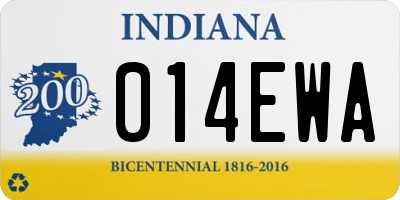 IN license plate 014EWA