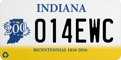 IN license plate 014EWC