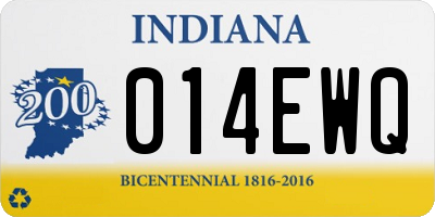 IN license plate 014EWQ