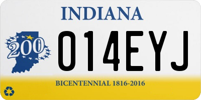 IN license plate 014EYJ