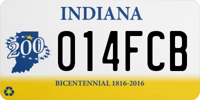 IN license plate 014FCB