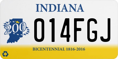 IN license plate 014FGJ