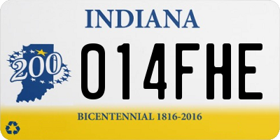 IN license plate 014FHE
