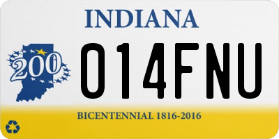 IN license plate 014FNU