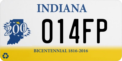 IN license plate 014FP