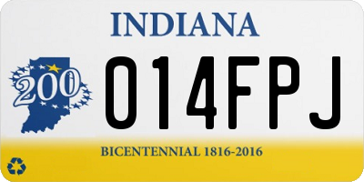 IN license plate 014FPJ