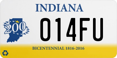 IN license plate 014FU