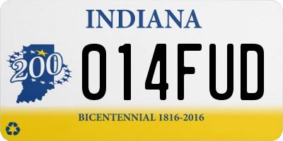 IN license plate 014FUD