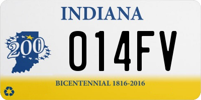 IN license plate 014FV