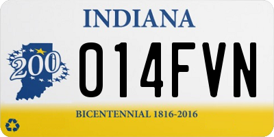 IN license plate 014FVN