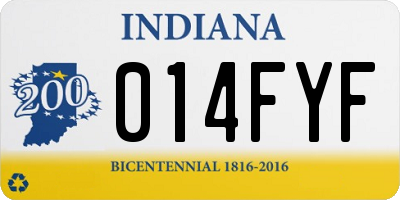 IN license plate 014FYF