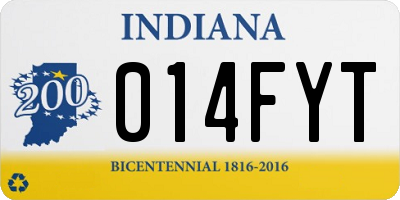 IN license plate 014FYT