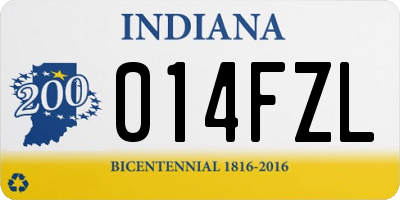 IN license plate 014FZL