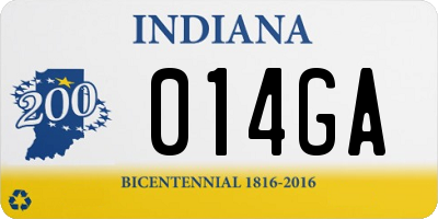 IN license plate 014GA