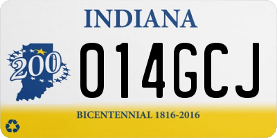 IN license plate 014GCJ