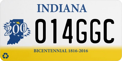 IN license plate 014GGC