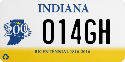 IN license plate 014GH