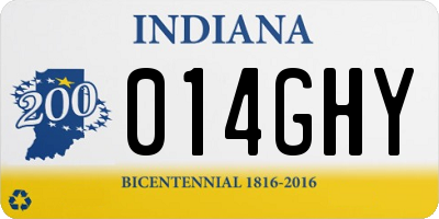 IN license plate 014GHY