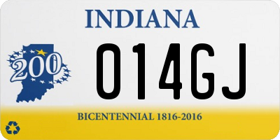 IN license plate 014GJ