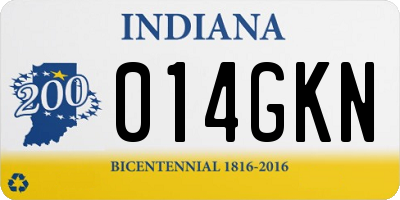 IN license plate 014GKN