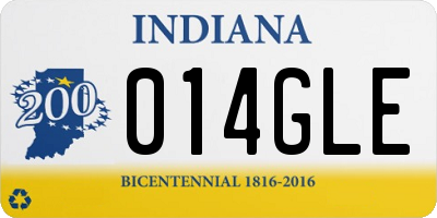 IN license plate 014GLE