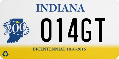 IN license plate 014GT