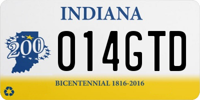 IN license plate 014GTD