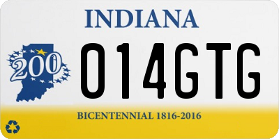 IN license plate 014GTG
